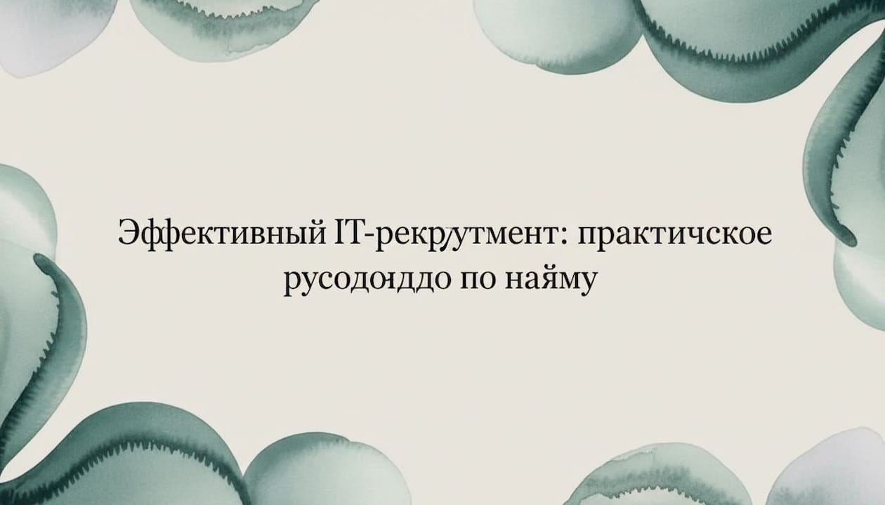 Эффективный IT-рекрутмент: практическое руководство по найму
