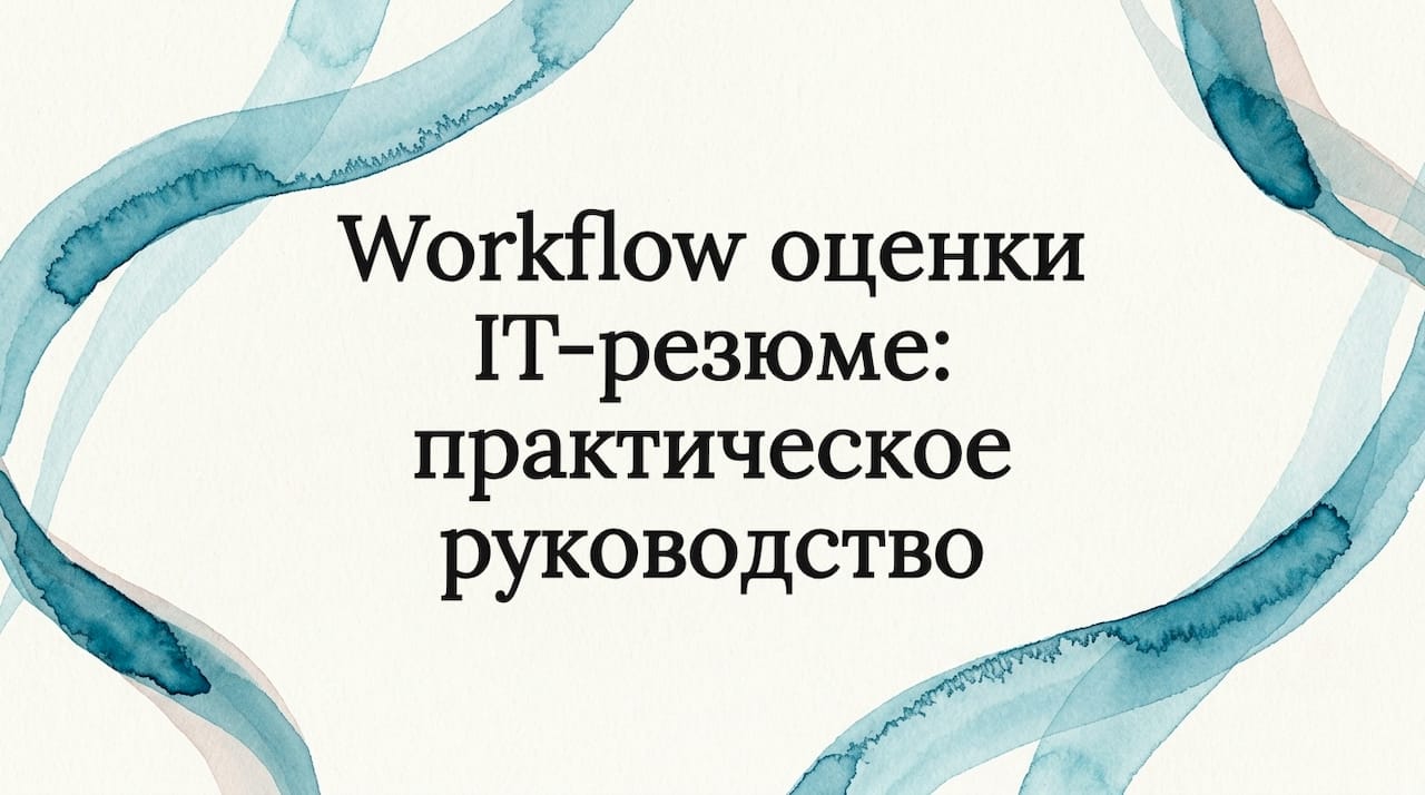 Workflow оценки IT-резюме: практическое руководство