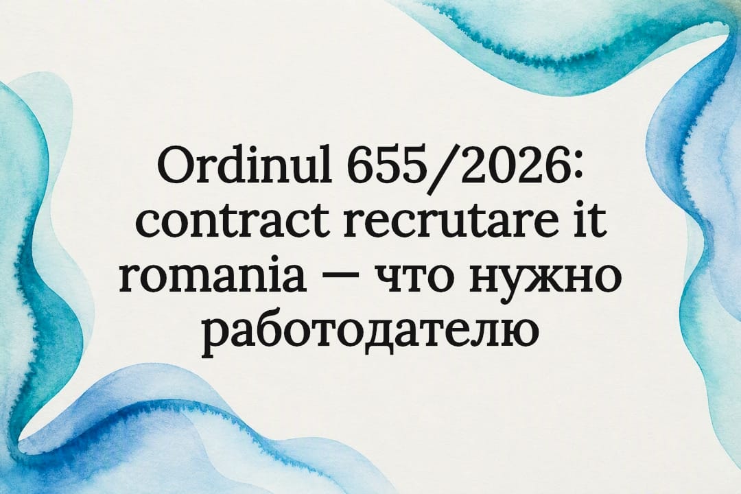 Ordinul 655/2026: contract recrutare it romania — что нужно работодателю