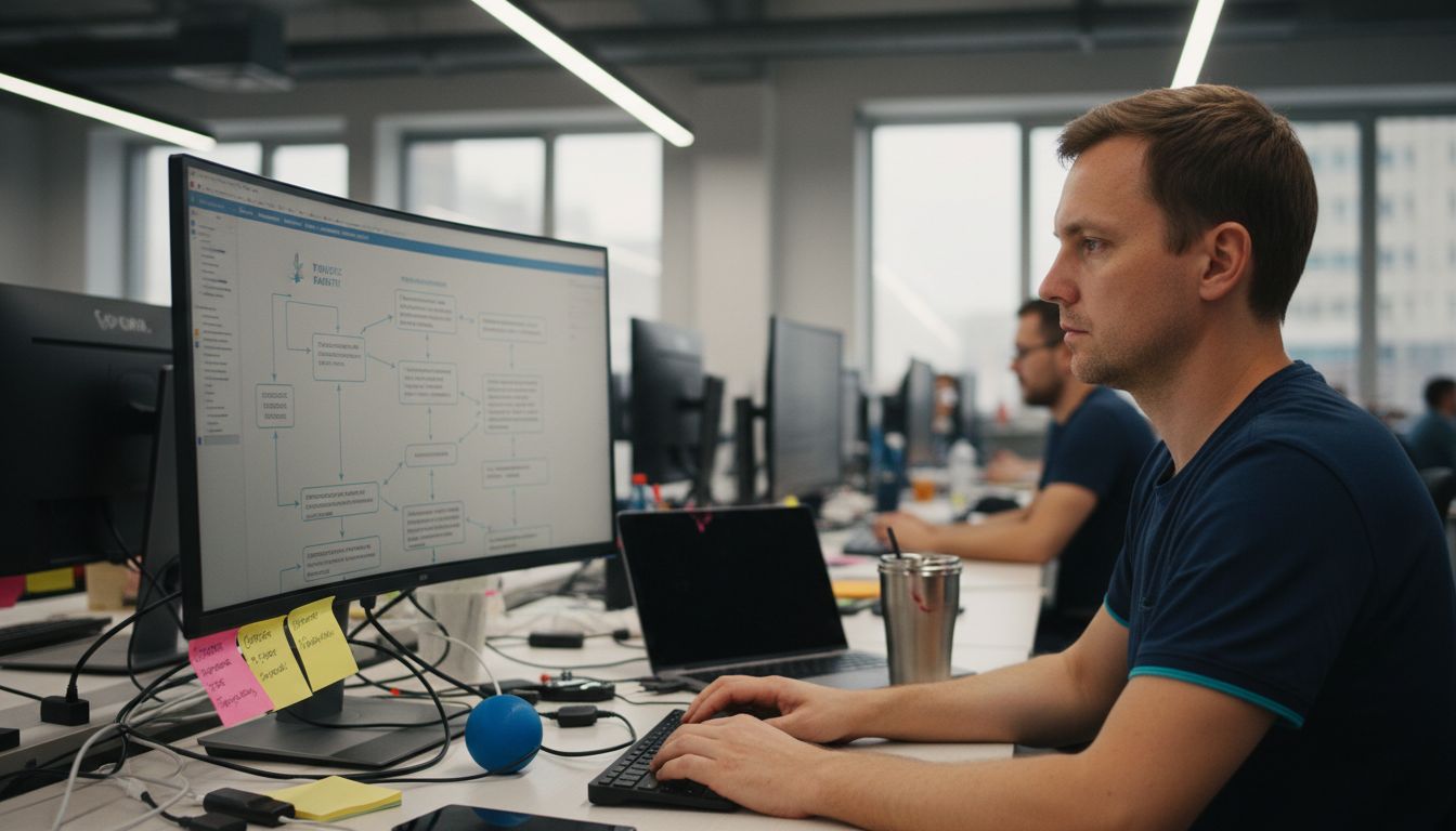 IT-координатор проверяет, как работают автоматизированные процессы