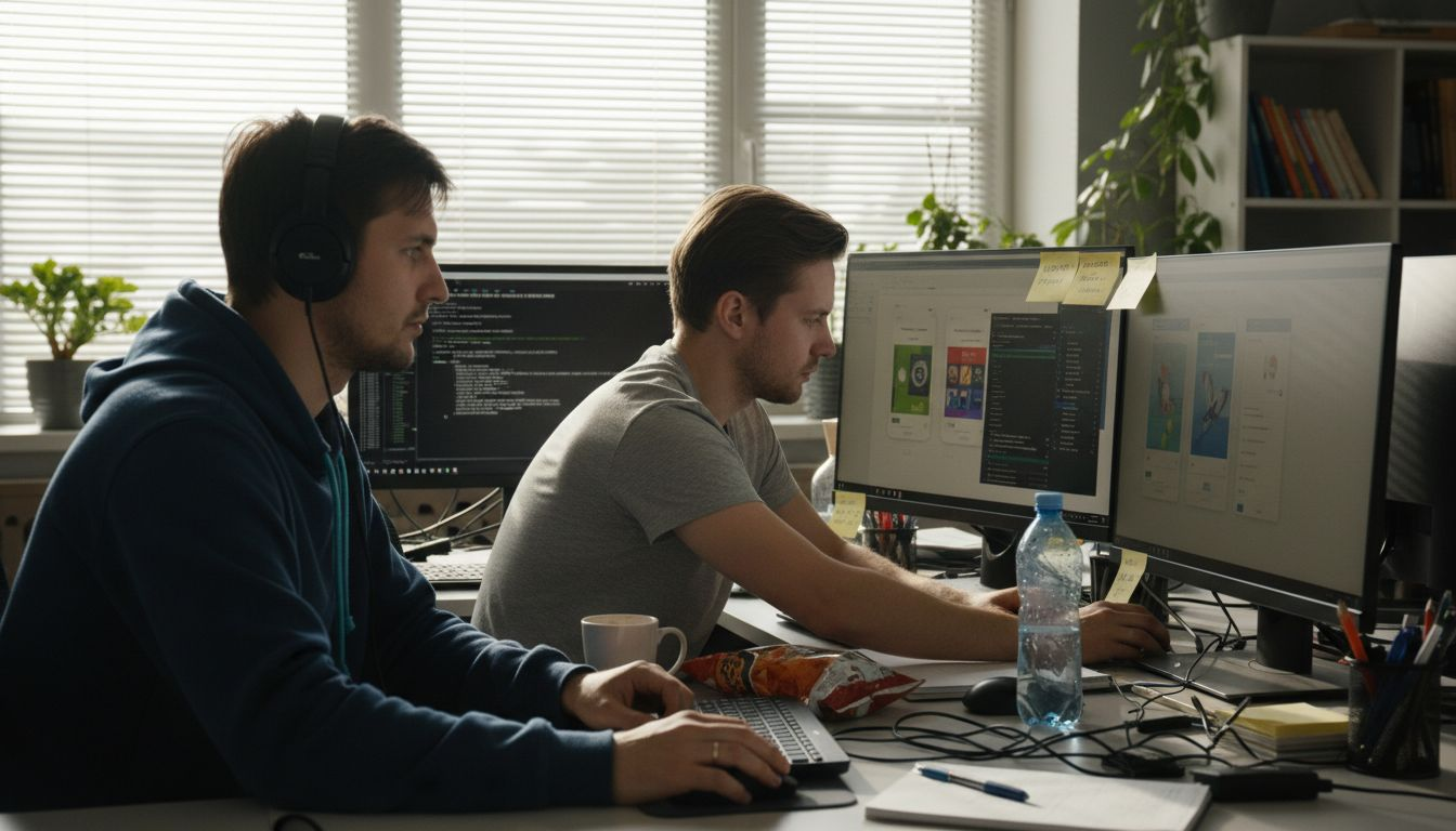 Офис, где совместно работают backend- и frontend-разработчики