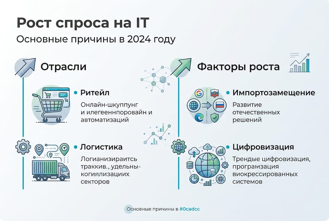 Инфографика: почему спрос на IT-специалистов продолжает расти