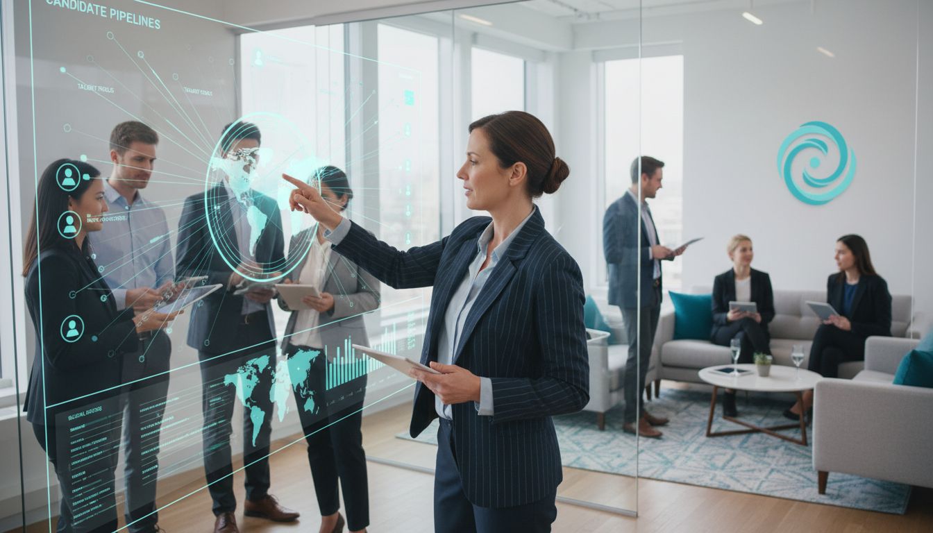 Recruiter planning IT candidate sourcing with team