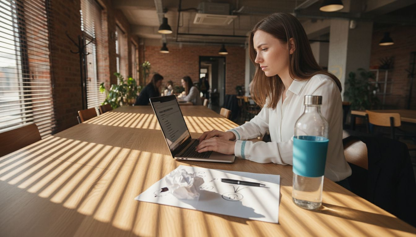 HR-специалист составляет вакансию для IT-специалистов прямо в офисе.