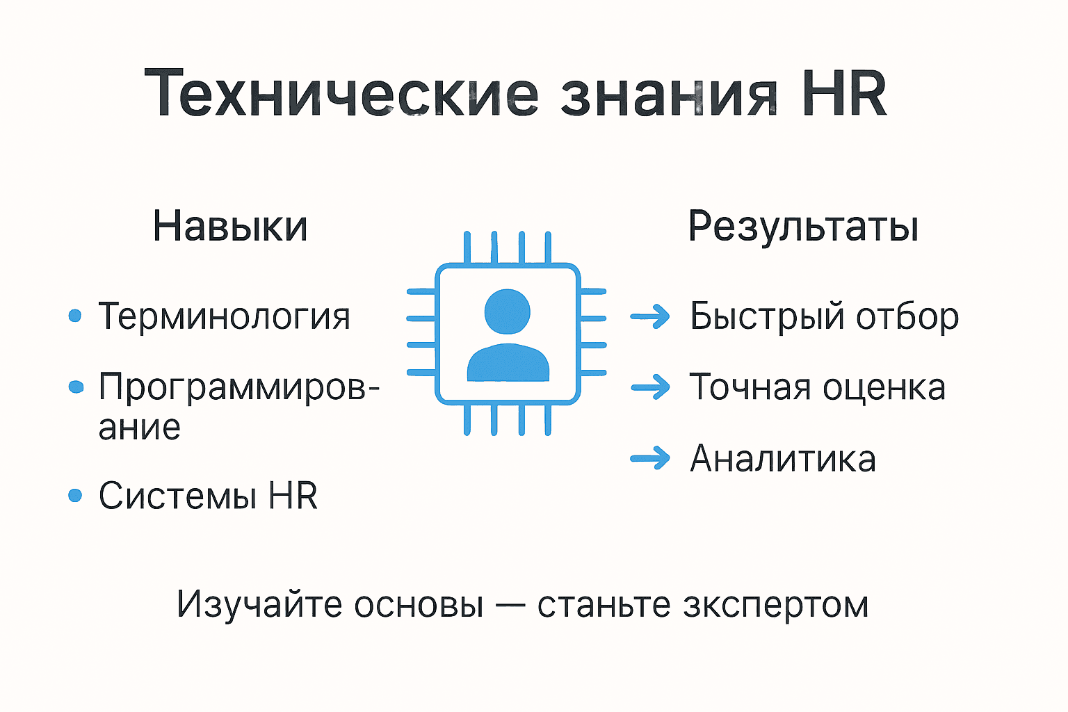 Инфографика: ключевые технические компетенции HR-специалиста и их преимущества