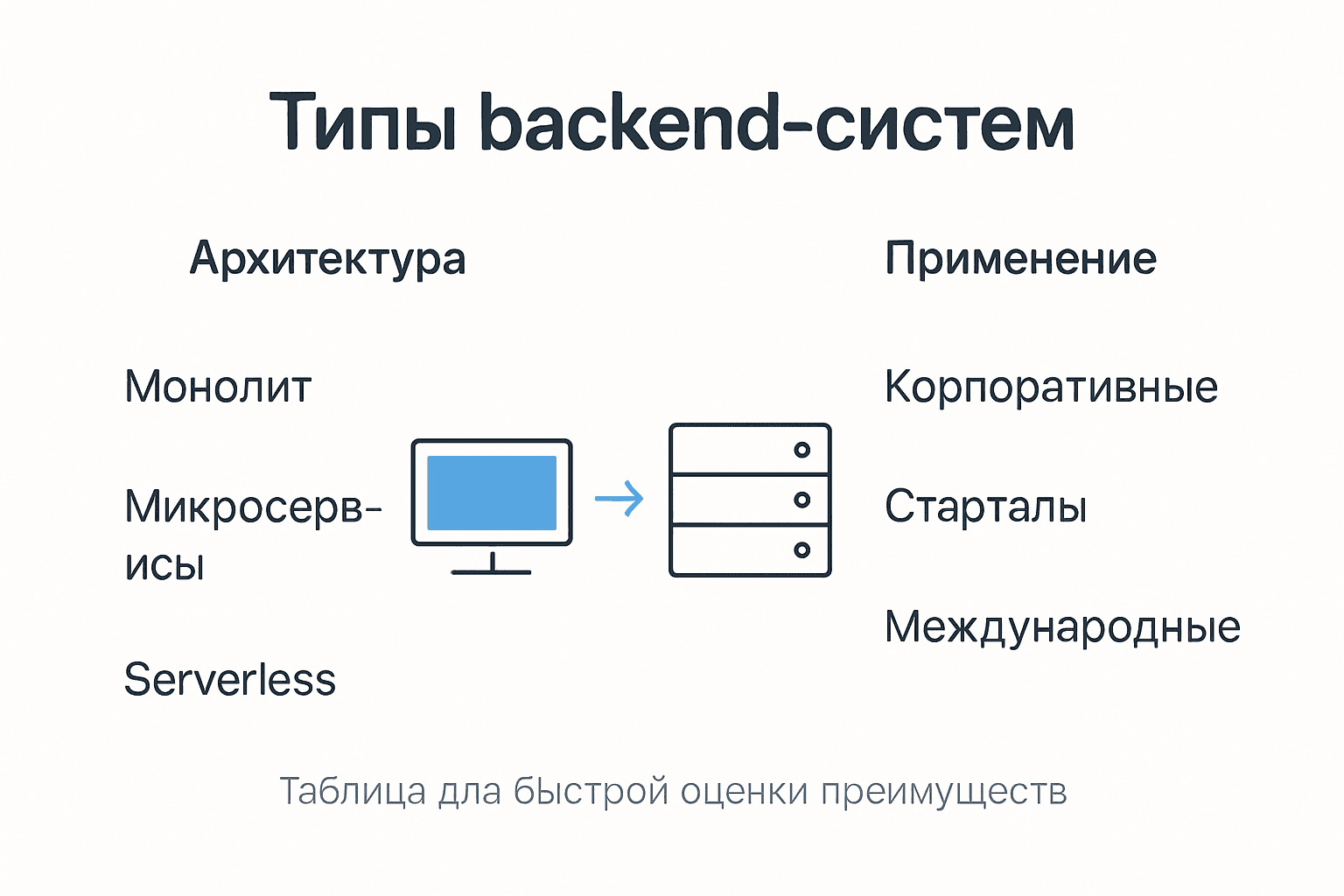 Сравнительная инфографика популярных backend-платформ