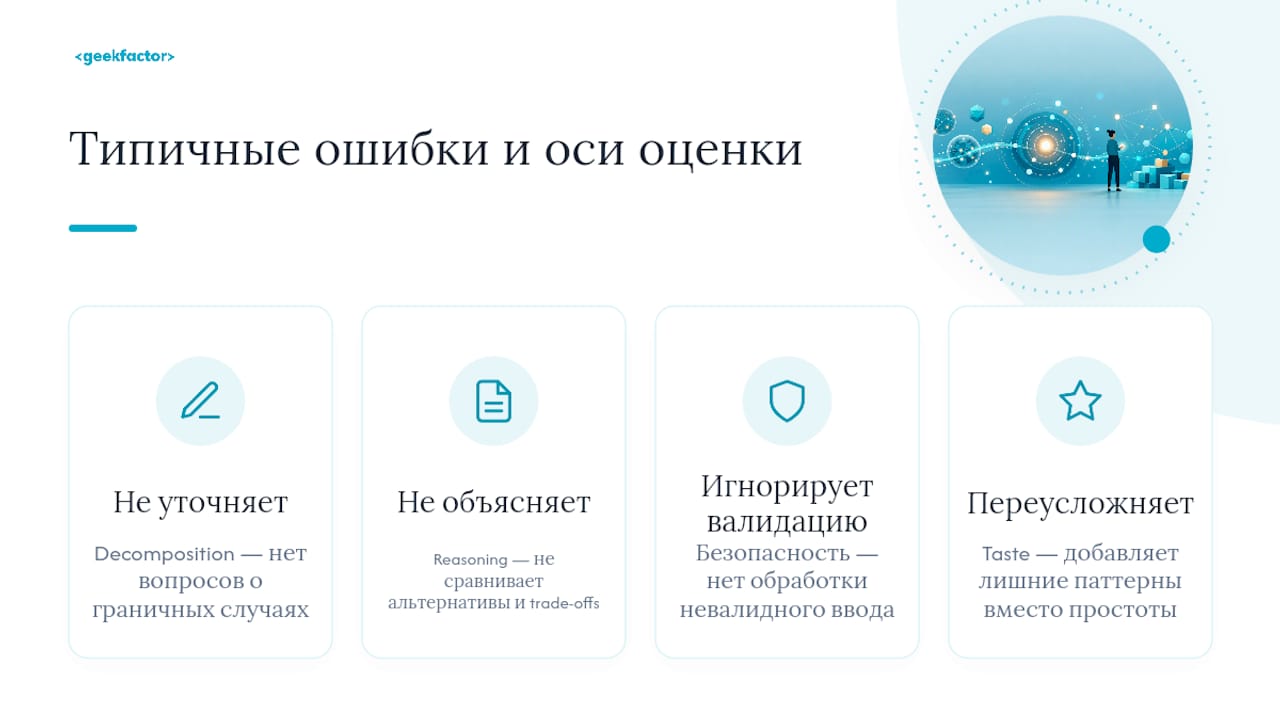 Четыре ошибки кандидатов и критерии оценки