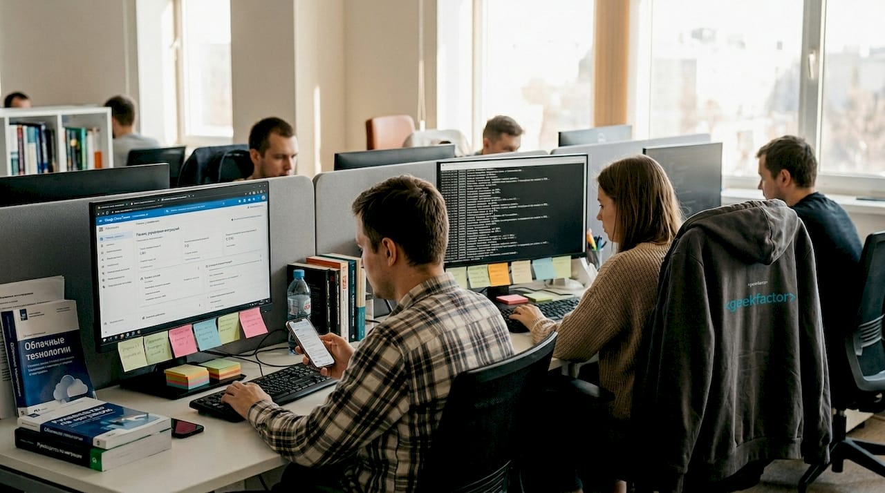 Наша команда ИТ-специалистов занимается разработкой облачного сервиса.