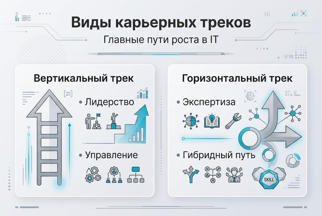 Инфографика: обзор и сравнение различных карьерных путей