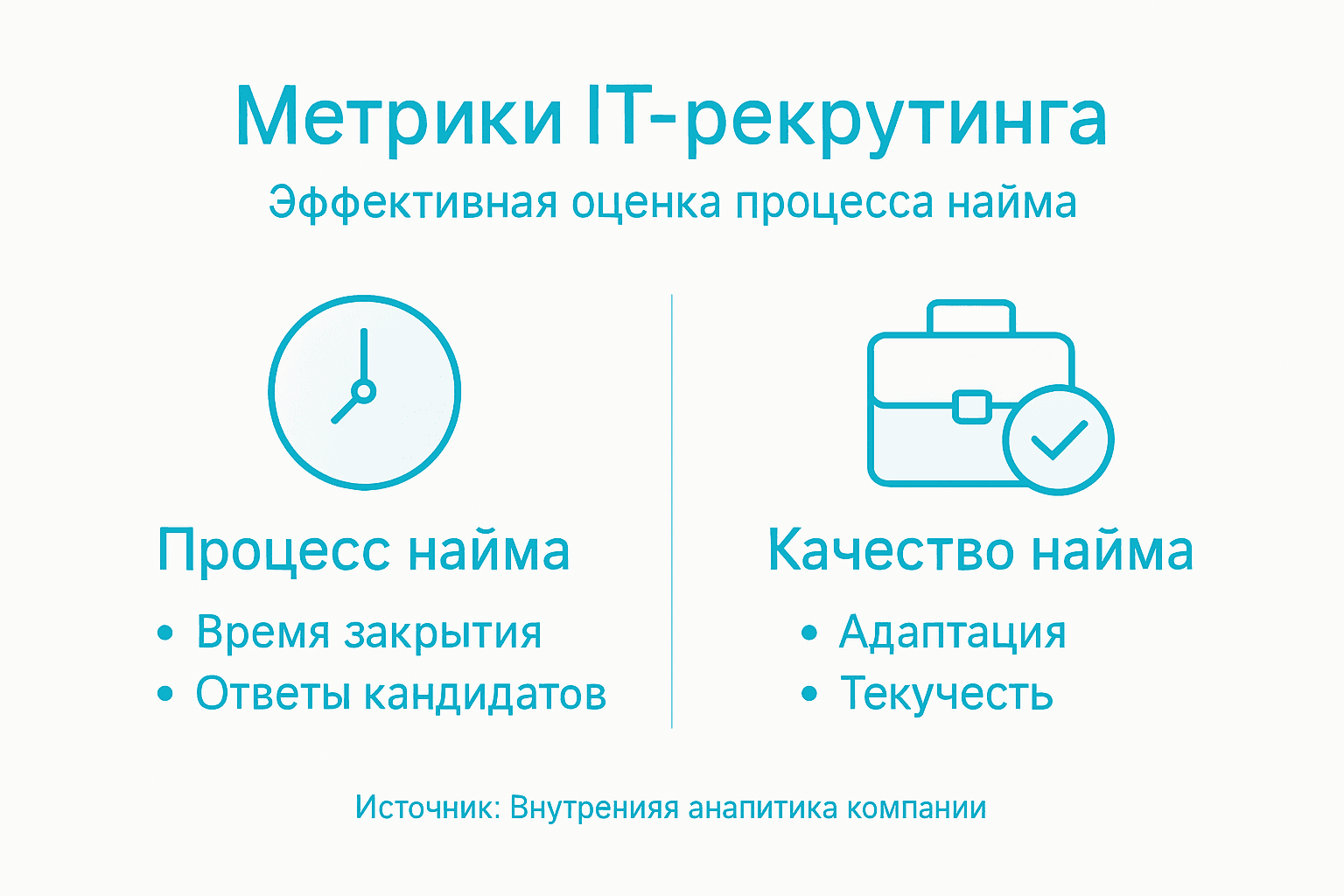 Инфографика: основные показатели эффективности подбора IT-специалистов