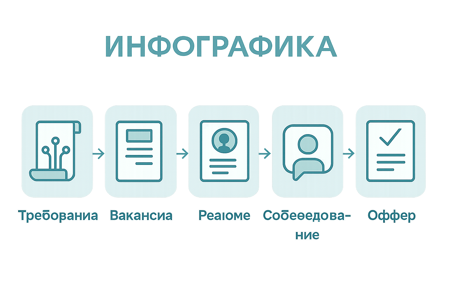 Схема процесса подбора backend разработчика