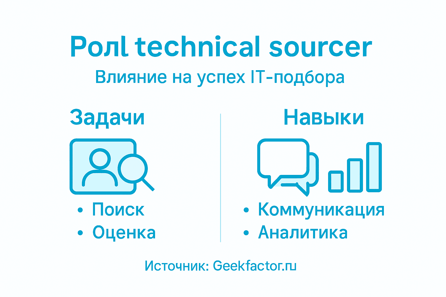 Инфографика: кто такой технический сорсер и какими навыками он должен обладать